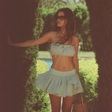 COTTON VOILE MINI SKIRT | FROST
