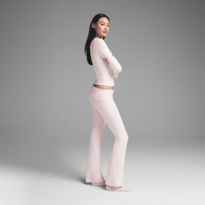 COTTON JERSEY FOLDOVER PANT | BARELY PINK