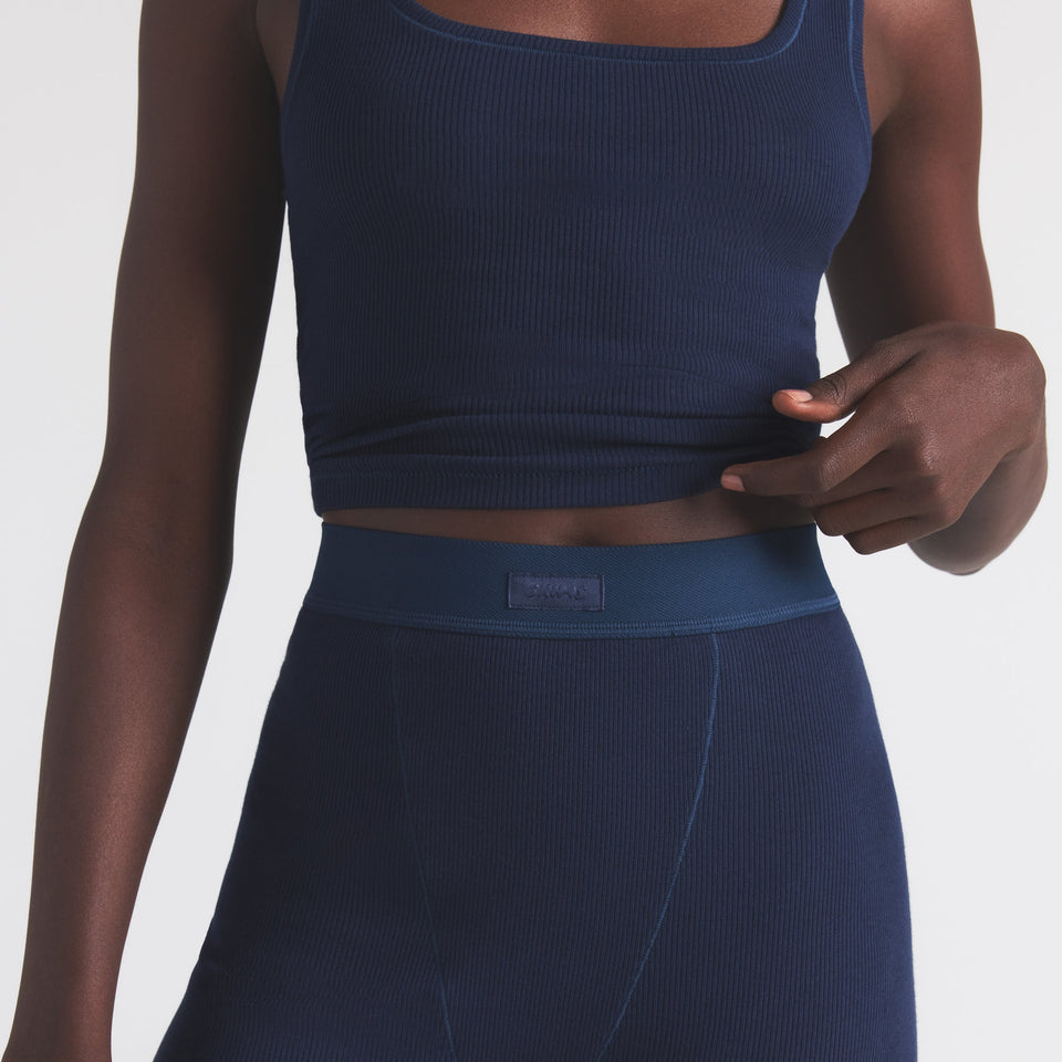 COTTON RIB TANK | NAVY