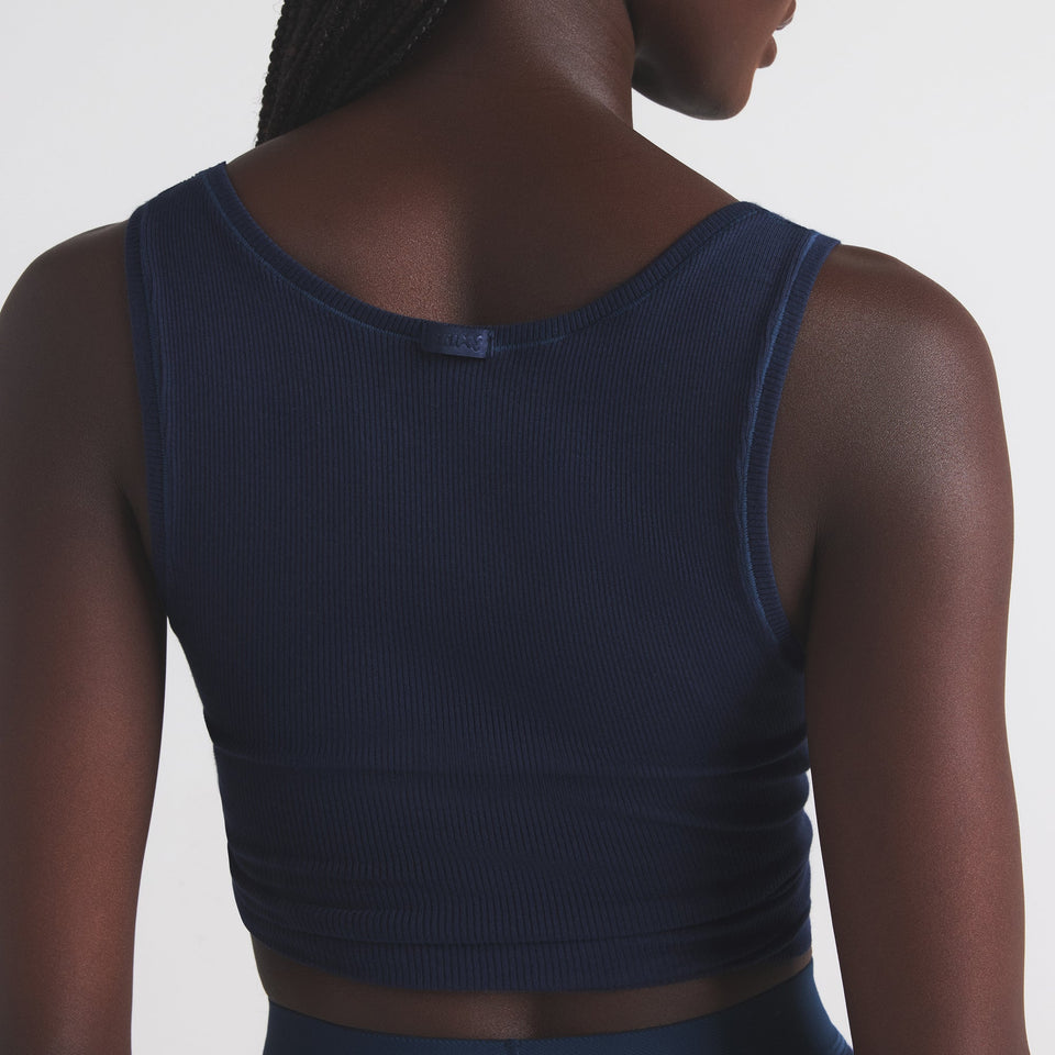 COTTON RIB TANK | NAVY
