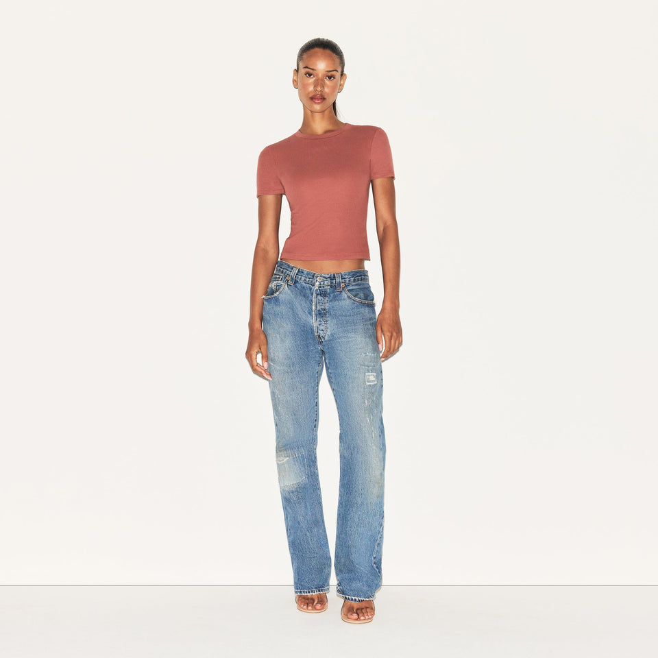 COTTON RIB T-SHIRT | REDWOOD
