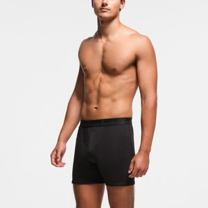 SKIMS STRETCH MENS KNIT BOXER | OBSIDIAN