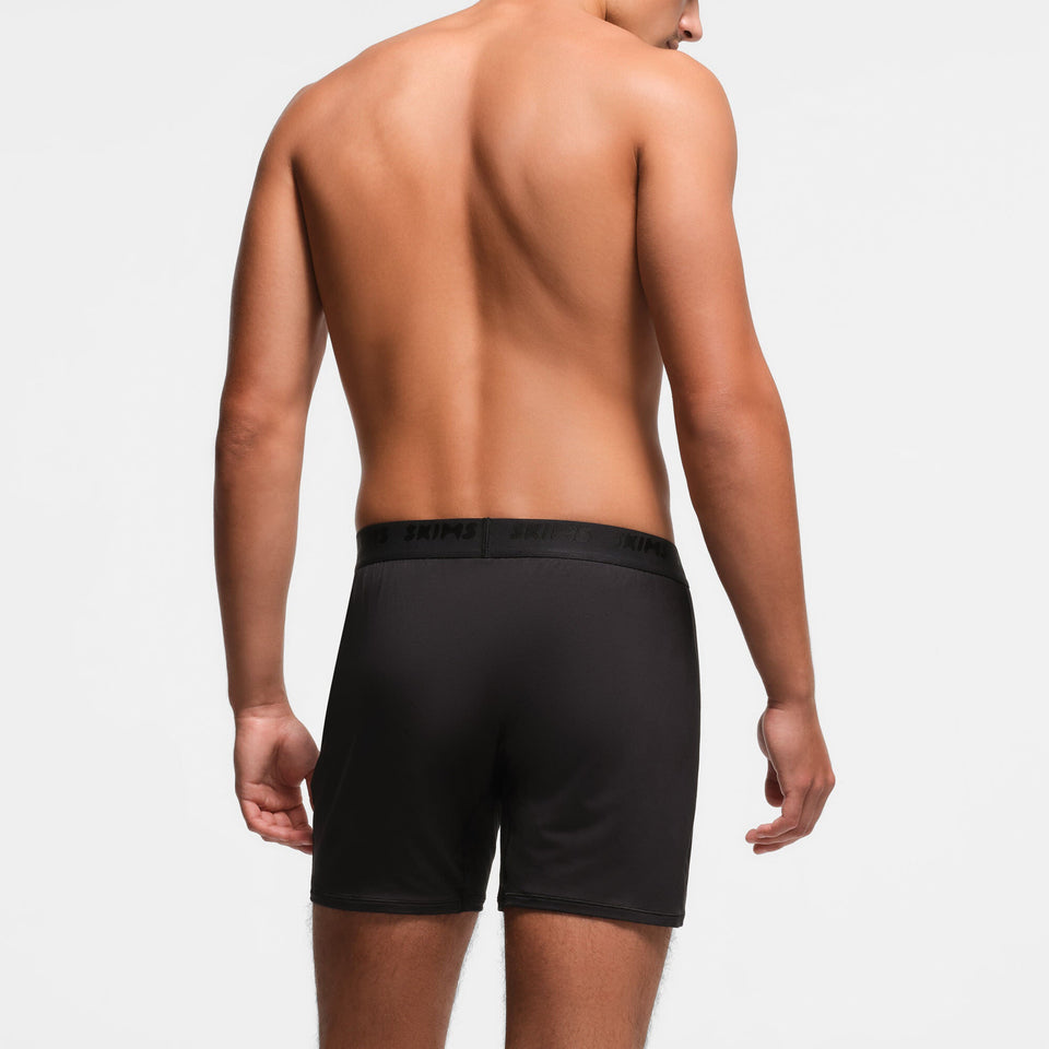 SKIMS STRETCH MENS KNIT BOXER | OBSIDIAN