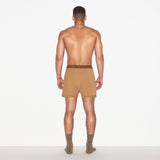 SKIMS COTTON MENS KNIT BOXER | RUSSET