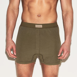 SKIMS COTTON MENS KNIT BOXER 3-PACK | ARMY MULTI