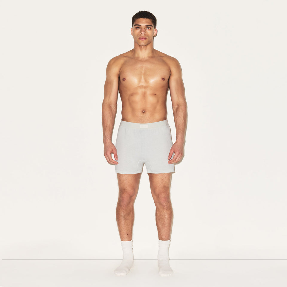 SKIMS COTTON MENS KNIT BOXER 3-PACK | HEATHER MULTI