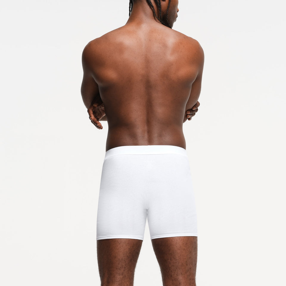 SKIMS BASICS MENS COTTON BOXER BRIEF 3-PACK | CHALK