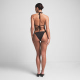 SIGNATURE SWIM DIPPED TIE BIKINI BOTTOM | ONYX