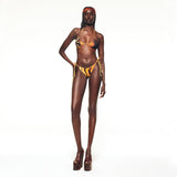 ROBERTO CAVALLI X SKIMS DIPPED TIE BIKINI BOTTOM | TIGER FACE PRINT