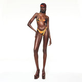 ROBERTO CAVALLI X SKIMS THONG BIKINI BOTTOM | TIGER FACE PRINT
