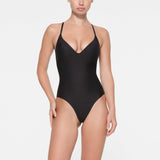 SKIMS BODY PUSH-UP THONG BODYSUIT | ONYX
