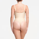 SKIMS BODY CORE SCULPT PLUNGE THONG BODYSUIT | SAND