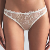EMBROIDERED TULLE BIKINI | MARBLE