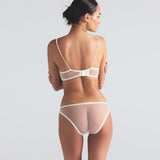 EMBROIDERED TULLE BIKINI | MARBLE