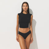 LIGHTWEIGHT COTTON HIPSTER | SOOT TONAL