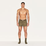 SKIMS COTTON MENS 3" BOXER BRIEF 3-PACK  | ARMY MULTI