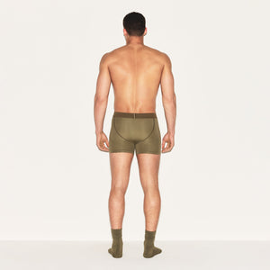 SKIMS COTTON MENS 3" BOXER BRIEF 3-PACK  | ARMY MULTI