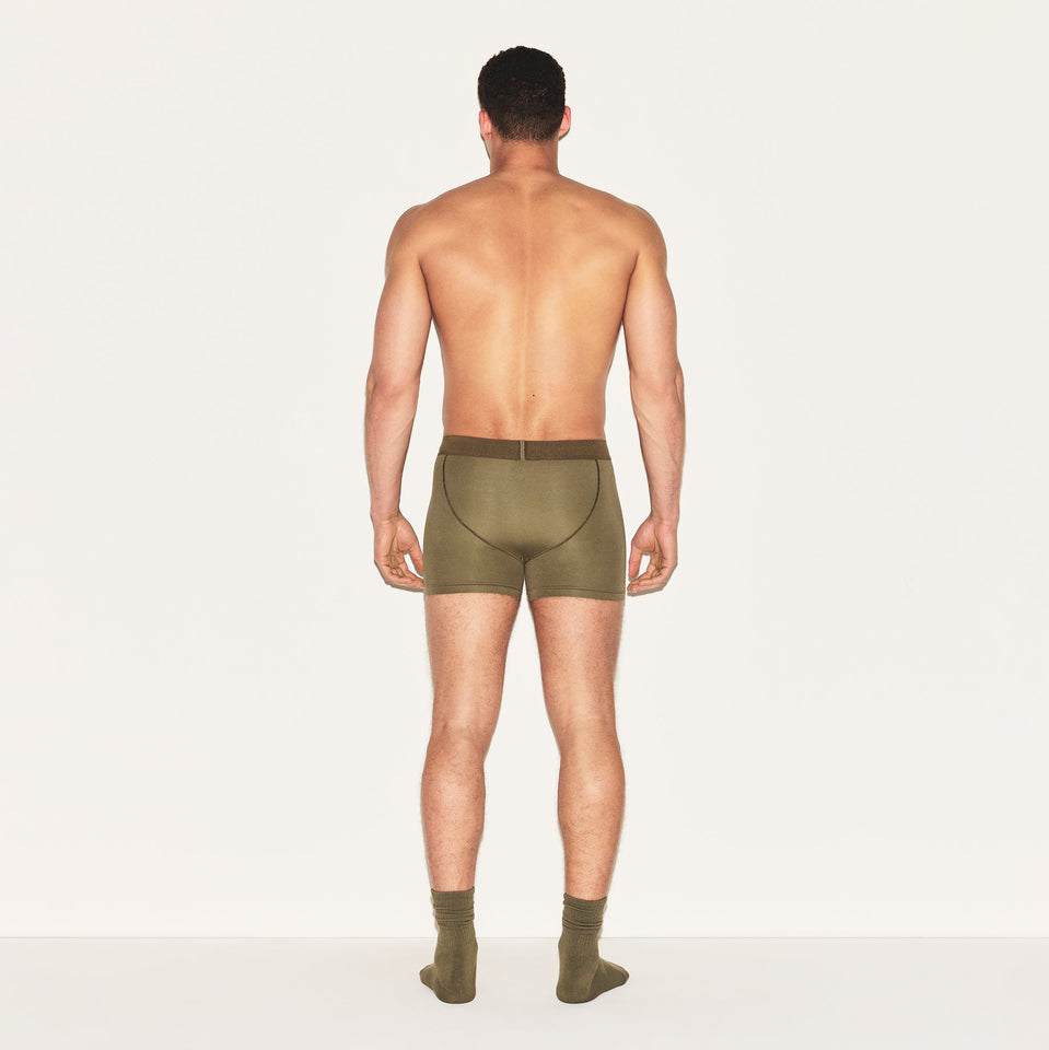 SKIMS COTTON MENS 3" BOXER BRIEF 3-PACK  | ARMY MULTI