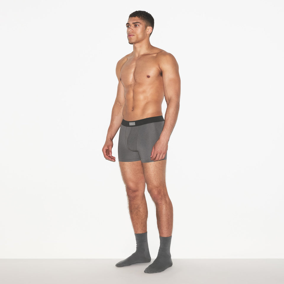 SKIMS COTTON MENS 3" BOXER BRIEF 3-PACK | RUSSET MULTI