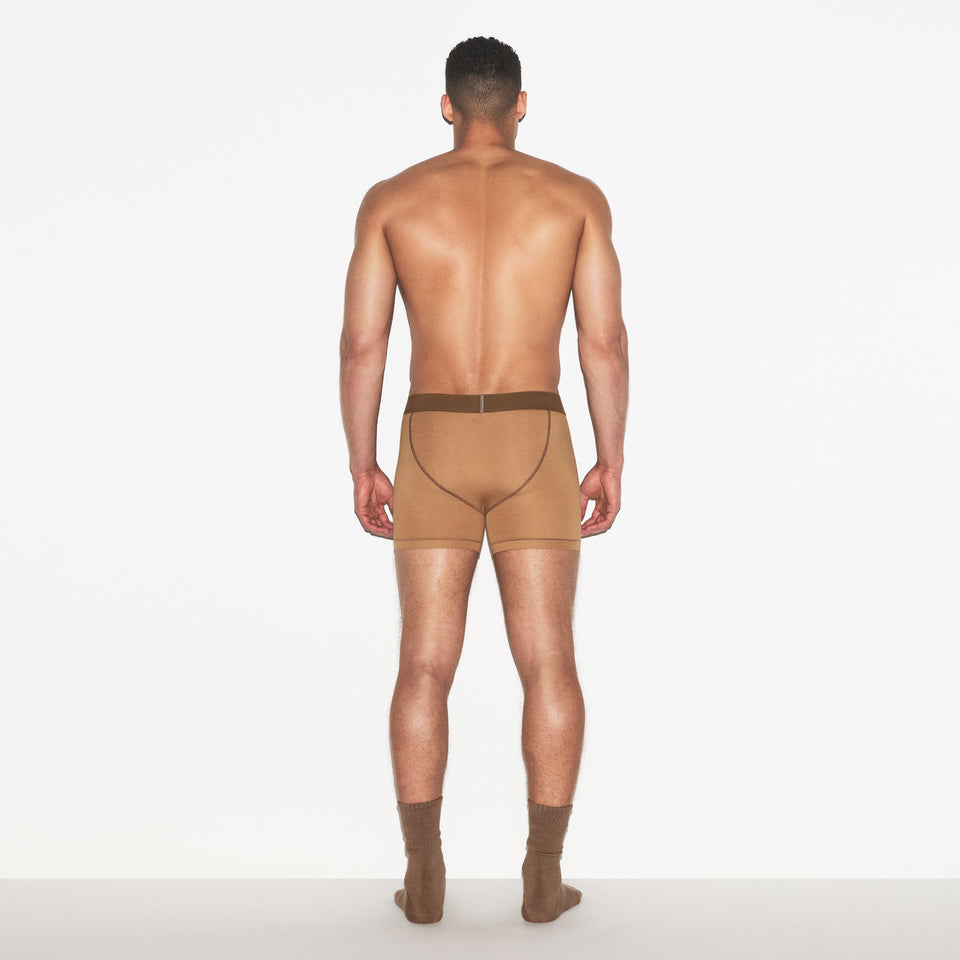 SKIMS COTTON MENS 3" BOXER BRIEF 3-PACK | RUSSET MULTI