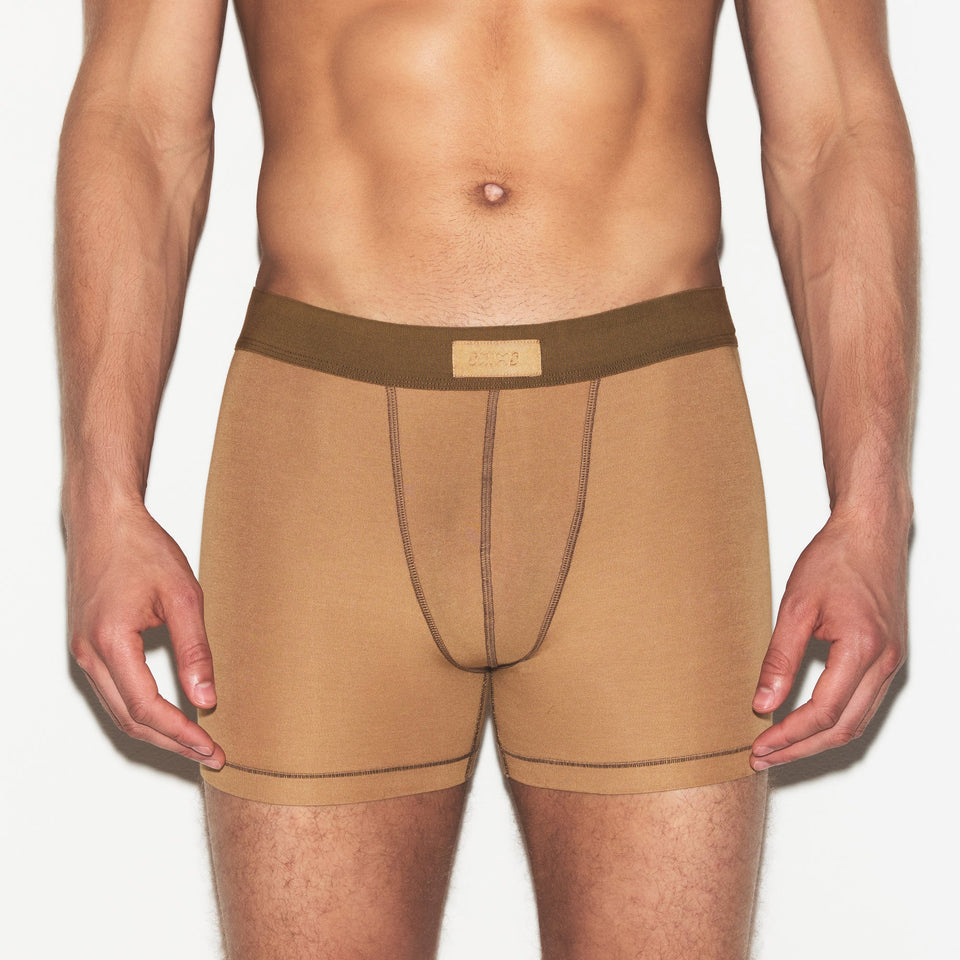 SKIMS COTTON MENS 3" BOXER BRIEF 3-PACK | RUSSET MULTI