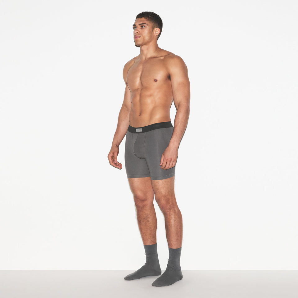 SKIMS COTTON MENS 5" BOXER BRIEF 3-PACK | RUSSET MULTI