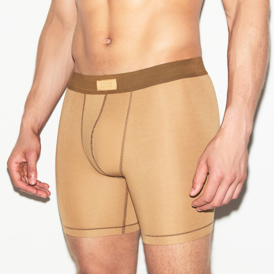 SKIMS COTTON MENS 5" BOXER BRIEF 3-PACK | RUSSET MULTI