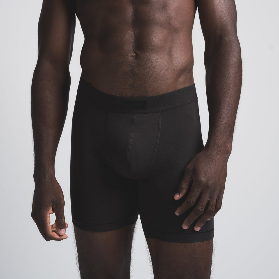 SKIMS COTTON MENS 5" BOXER BRIEF 5-PACK | ONYX