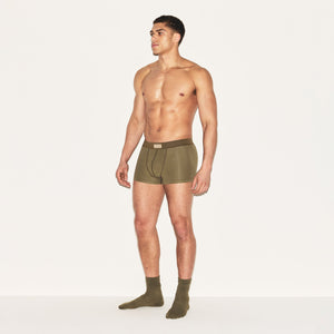 SKIMS COTTON MENS TRUNK | ARMY