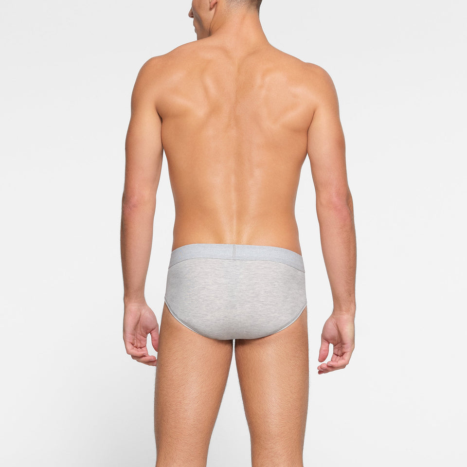 SKIMS COTTON MENS BRIEF | LIGHT HEATHER GREY