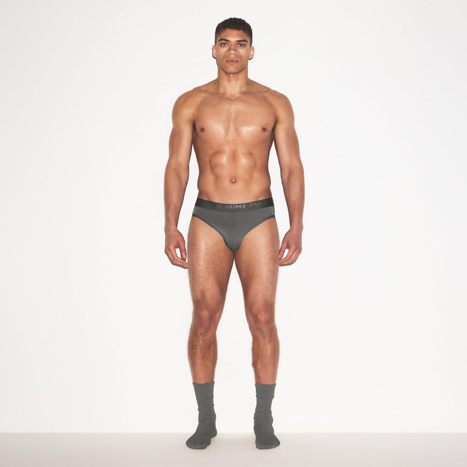 SKIMS STRETCH MENS BRIEF 3-PACK | GUNMETAL MULTI