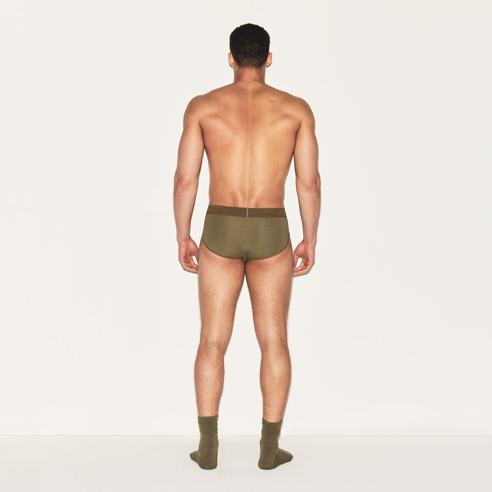 SKIMS COTTON MENS BRIEF 3-PACK | ARMY MULTI
