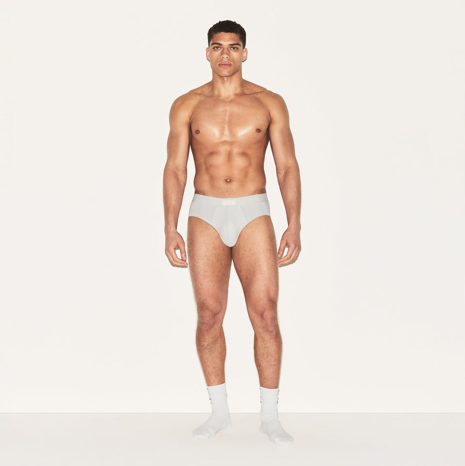SKIMS COTTON MENS BRIEF 3-PACK | HEATHER MULTI