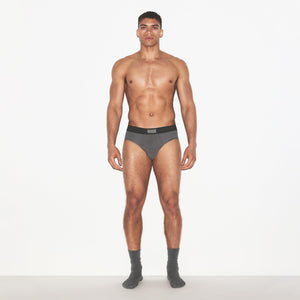 SKIMS COTTON MENS BRIEF 3-PACK | HEATHER MULTI
