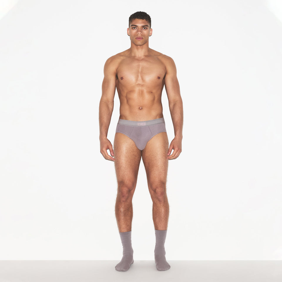 SKIMS COTTON MENS BRIEF 3-PACK | RUSSET MULTI