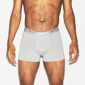 SKIMS STRETCH MENS 3" BOXER BRIEF | LIGHT HEATHER GREY