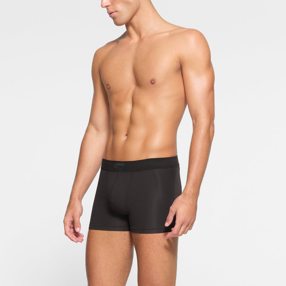 SKIMS COTTON MENS 3" BOXER BRIEF | ONYX