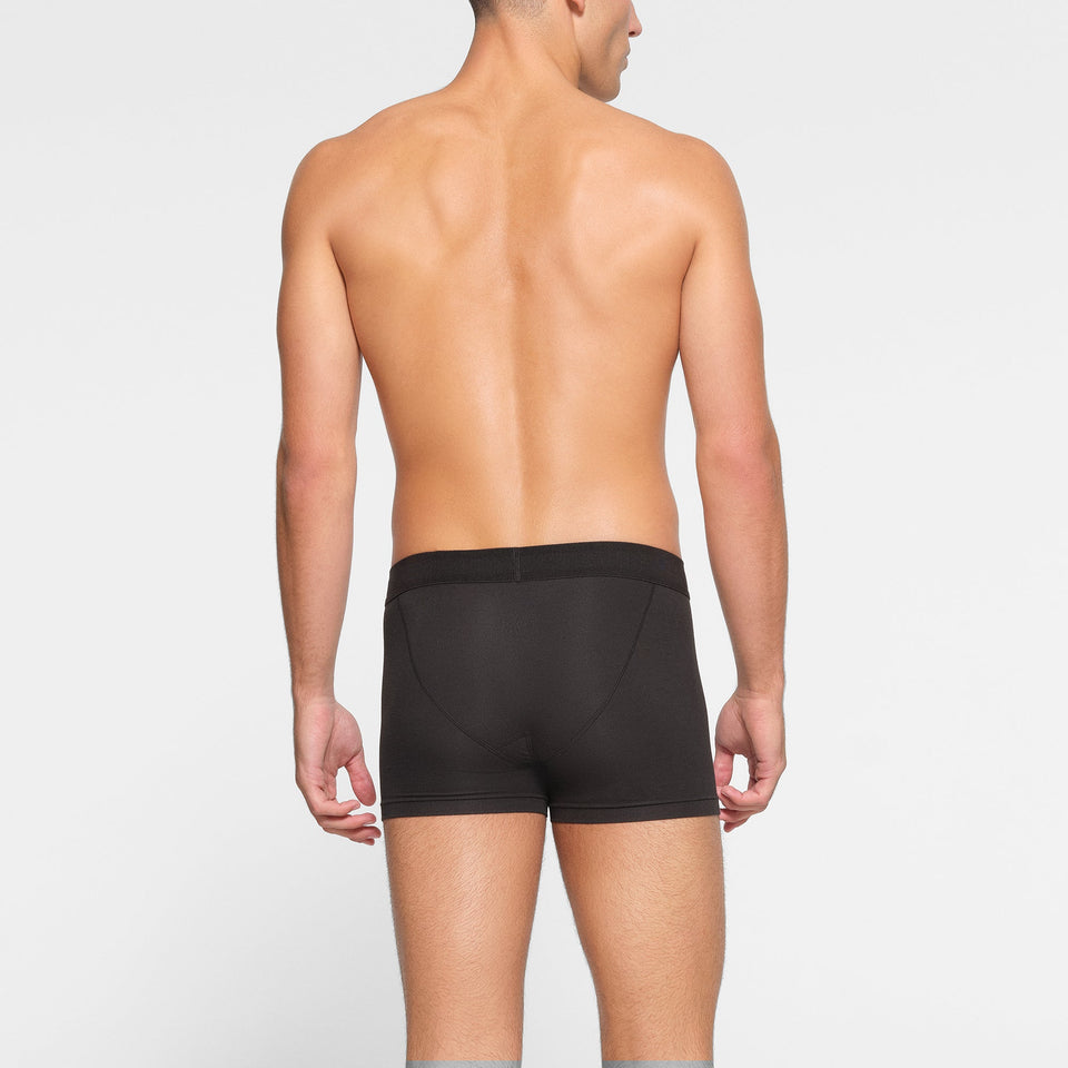 SKIMS COTTON MENS 3" BOXER BRIEF | ONYX