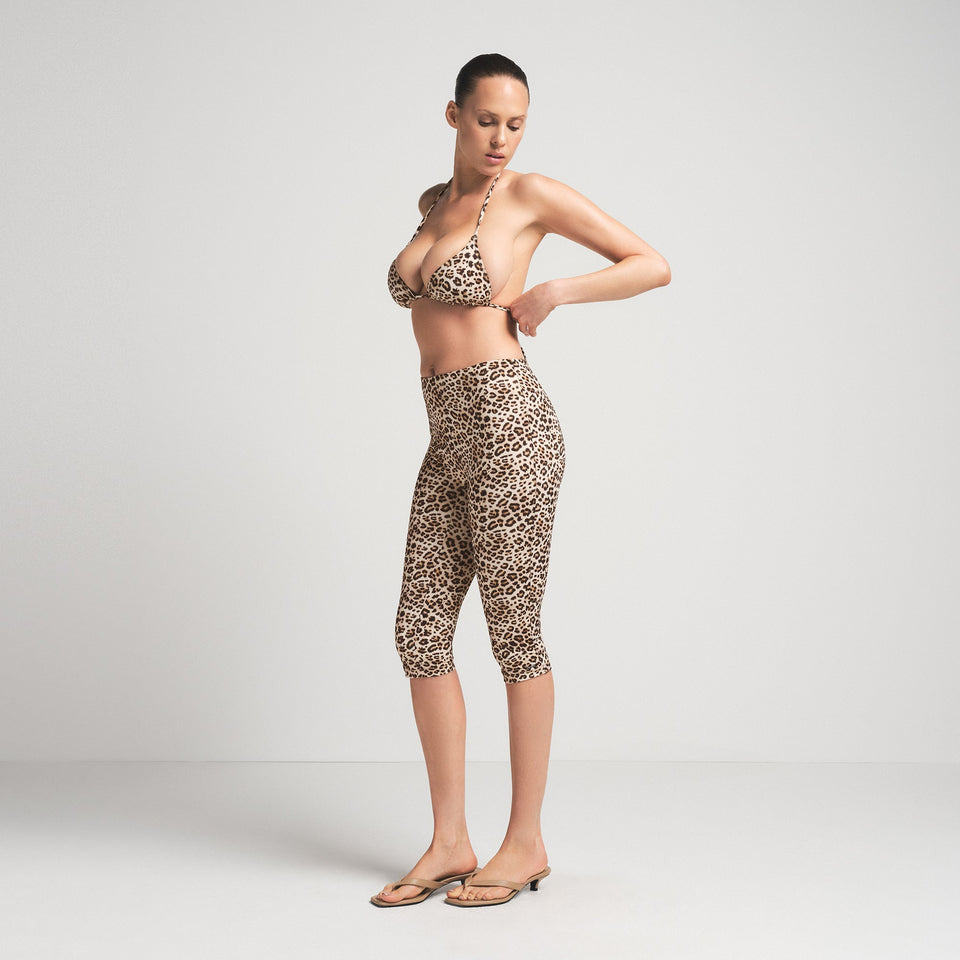 SIGNATURE SWIM CAPRI | CHAMPAGNE LEOPARD PRINT