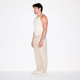 FLEECE LOUNGE MENS TAPERED JOGGER | DESERT HEATHER