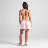 COTTON POPLIN SLEEP SHORT | CHERRY BLOSSOM STRIPE