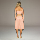 MILKY SHEER MIDI SKIRT | DESERT CLAY
