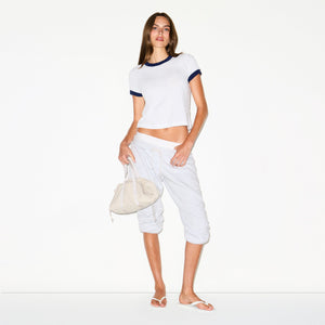 MINI NYLON DRAWSTRING BAG | STONE