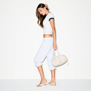 MINI NYLON DRAWSTRING BAG | STONE