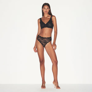 STRETCH LACE BRIEF | SOOT