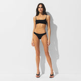 ICONIC SWIM SQUARE NECK BIKINI TOP | OBSIDIAN