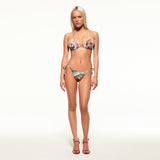 ROBERTO CAVALLI X SKIMS TRIANGLE BIKINI TOP | FAGIANELLA PRINT