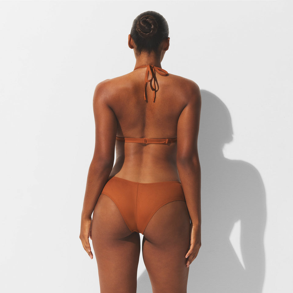 ICONIC SWIM PUSH-UP TRIANGLE BIKINI TOP | BRONZE