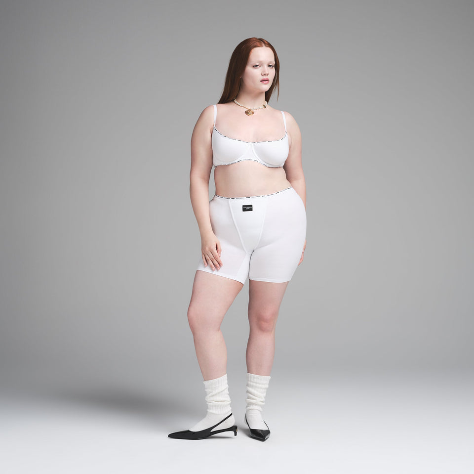 DOLCE&GABBANA X SKIMS COTTON JERSEY BOXER | SNOW