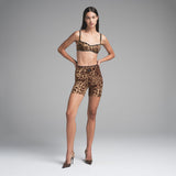 DOLCE&GABBANA X SKIMS COTTON RIB BOXER | LEOPARD